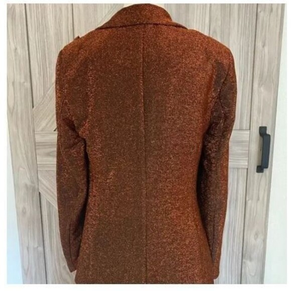 Scotch & Soda Maison Scotch Metallic Ruffle Pant Suit Jacket Pants Retail $350 S - Picture 3 of 14